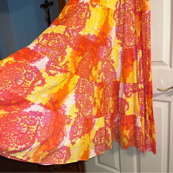 Madison Cotton Tiered Boho Cottagecore Maxi Dress - Picture 9 of 13